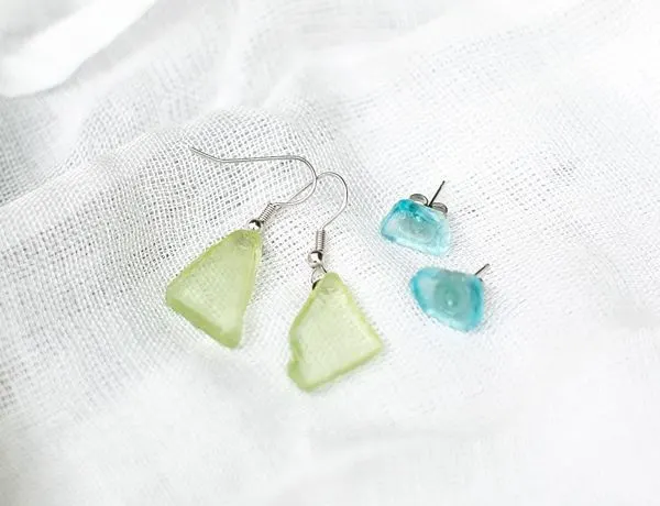 DIY Sea Glass earrings