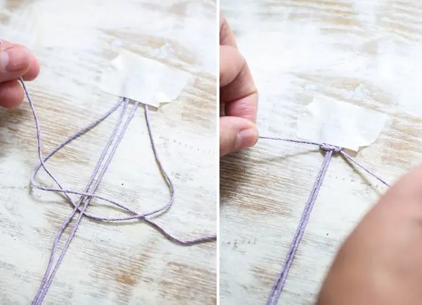 DIY Fresh Flower Macrame Bracelet