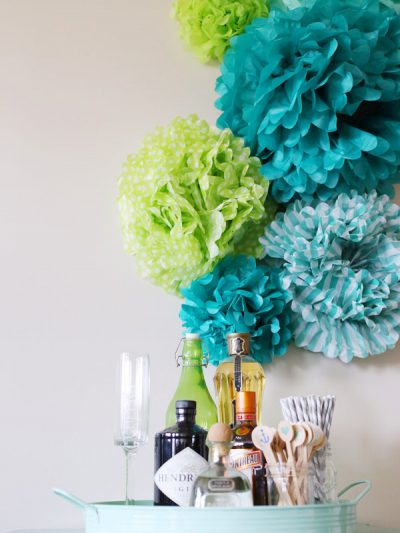 DIY Tissue Paper Pom Poms Backdrop thumbnail