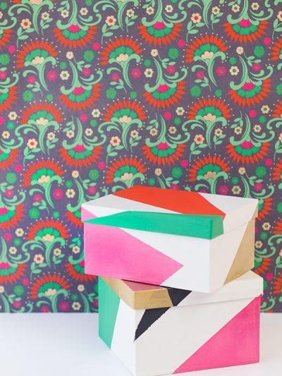 DIY Color Blocked Gift Boxes thumbnail