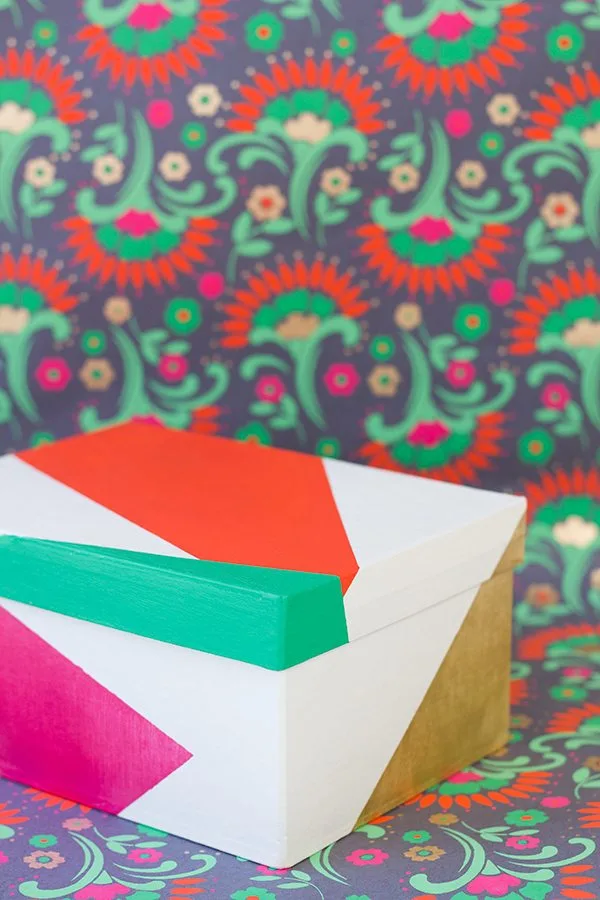 DIY Color Blocked Gift Boxes