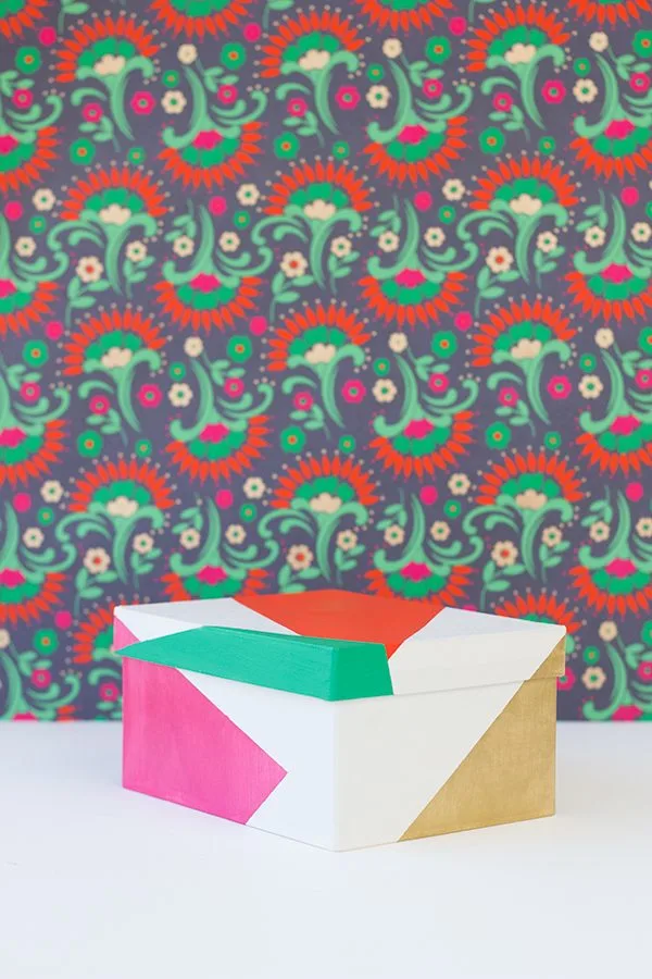 DIY Color Blocked Gift Boxes