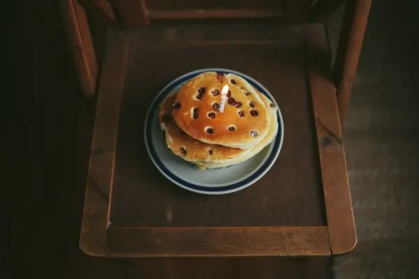 Pancakes + Birthday Candles Pancakes + Birthday Candles