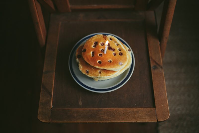 Pancakes + Birthday Candles