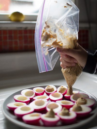 Beet Pickled Deviled Eggs thumbnail