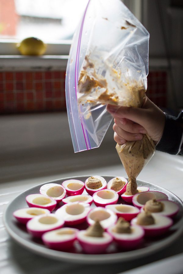 Beet Pickled Deviled Eggs