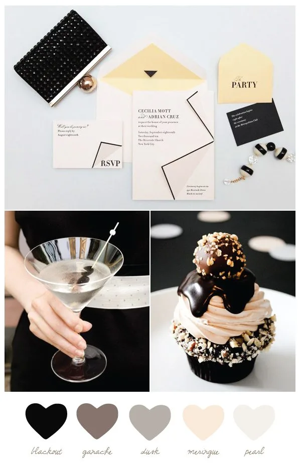 Color Palette: Blackout and Meringue from @cydconverse