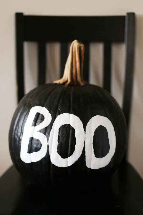 DIY Spooky Painted Pumpkin