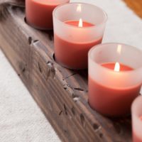 DIY Wooden Candle Centerpiece