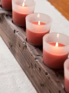 DIY Wooden Candle Centerpiece