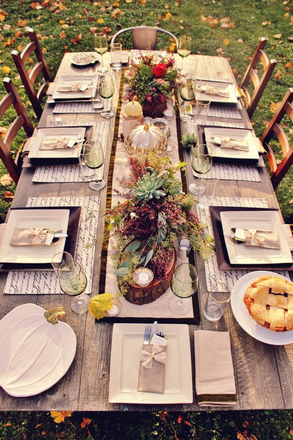 A Beautiful and Rustic Friendsgiving Dinner