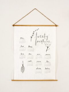 DIY Linen Wall Calendar