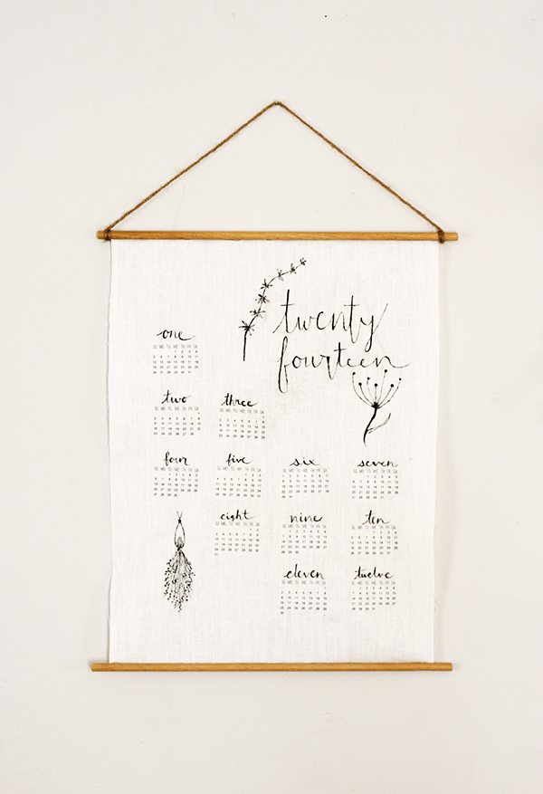 DIY Linen Wall Calendar
