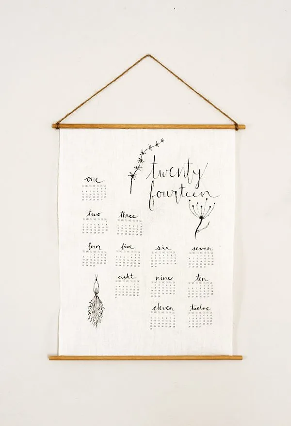 DIY Linen Wall Calendar