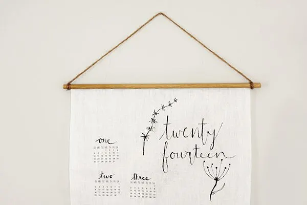 DIY Linen Wall Calendar