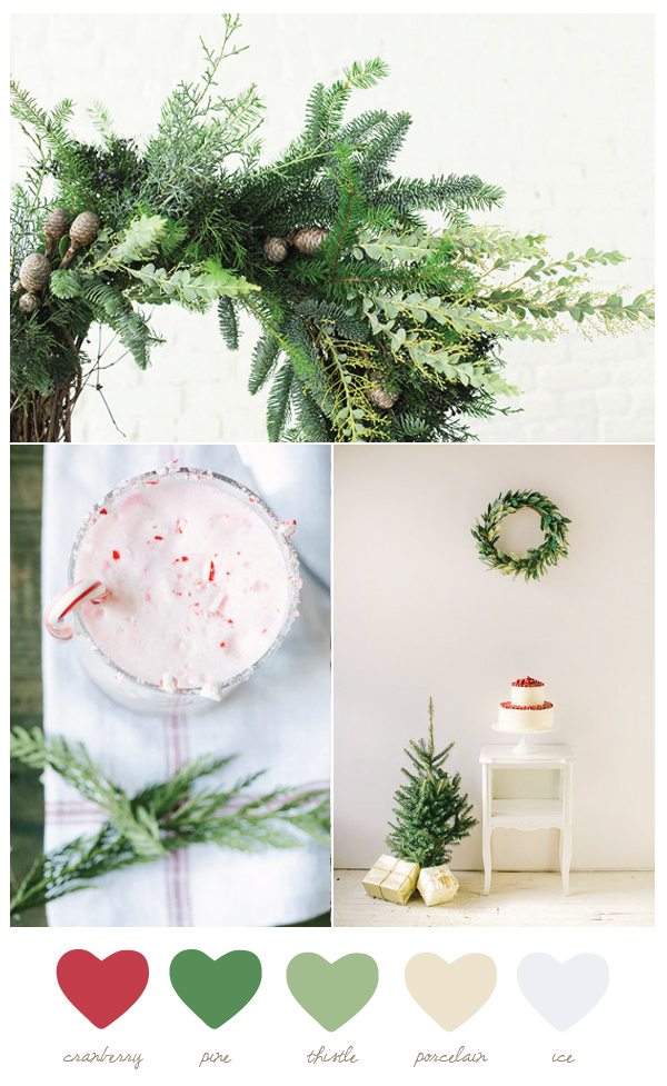 Color Palette: Cranberry and Pine
