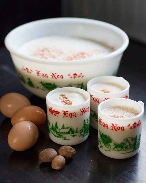 Christmas Egg Nog + Linzer Cookies