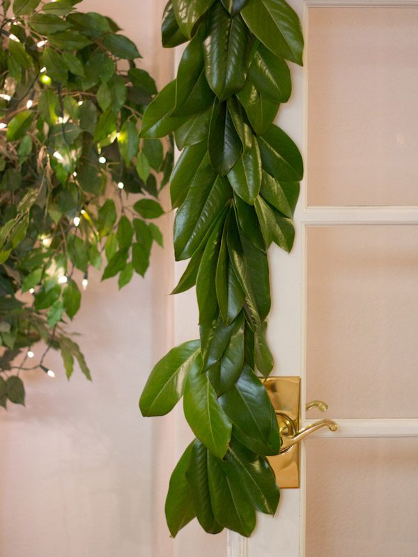 DIY Magnolia Leaf Garland