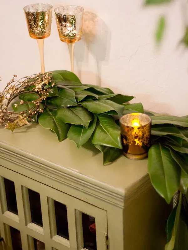 DIY Magnolia Leaf Garland