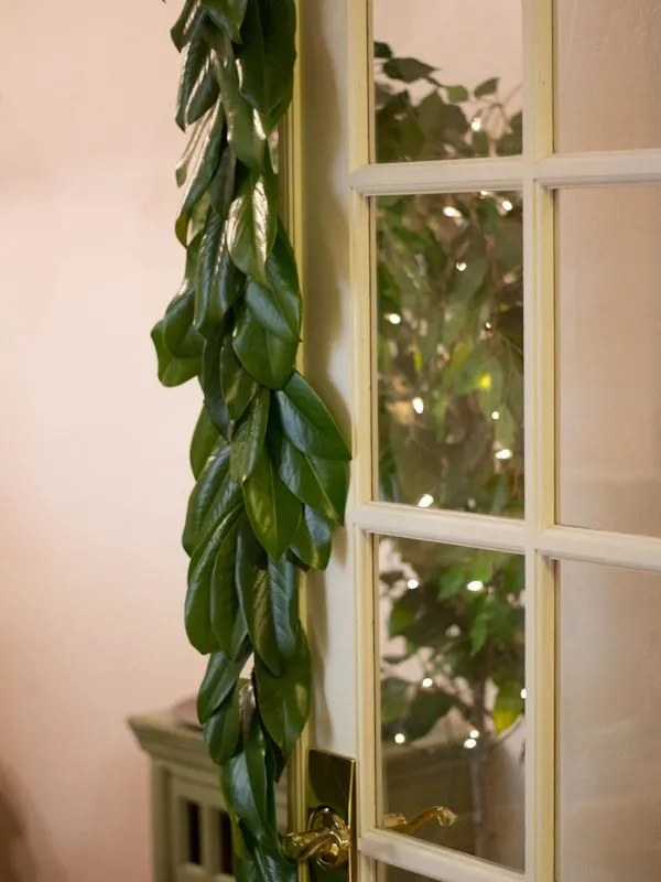 DIY Magnolia Leaf Garland