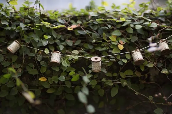 DIY Wooden Spool Garland