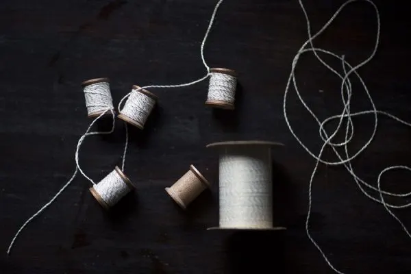 DIY Wooden Spool Garland