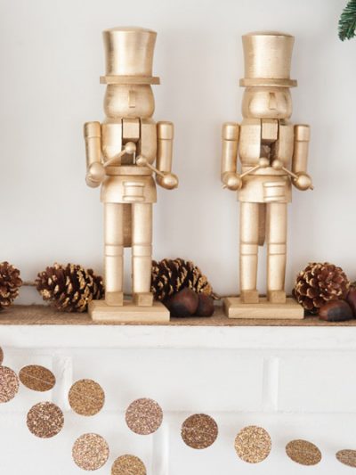 DIY Golden Nutcracker Holiday Mantel thumbnail