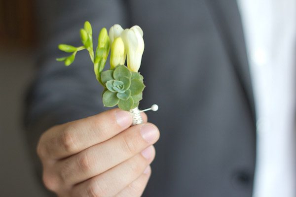 DIY Succulent Boutonniere