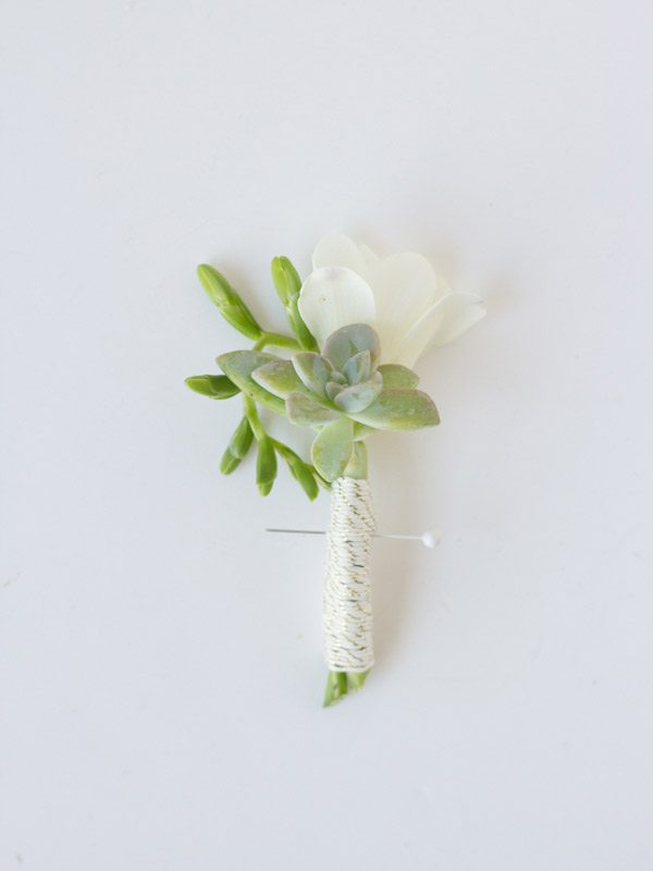 DIY Succulent Boutonniere