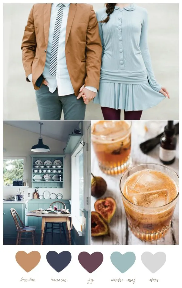 Bourbon and Winter Surf Color Palette