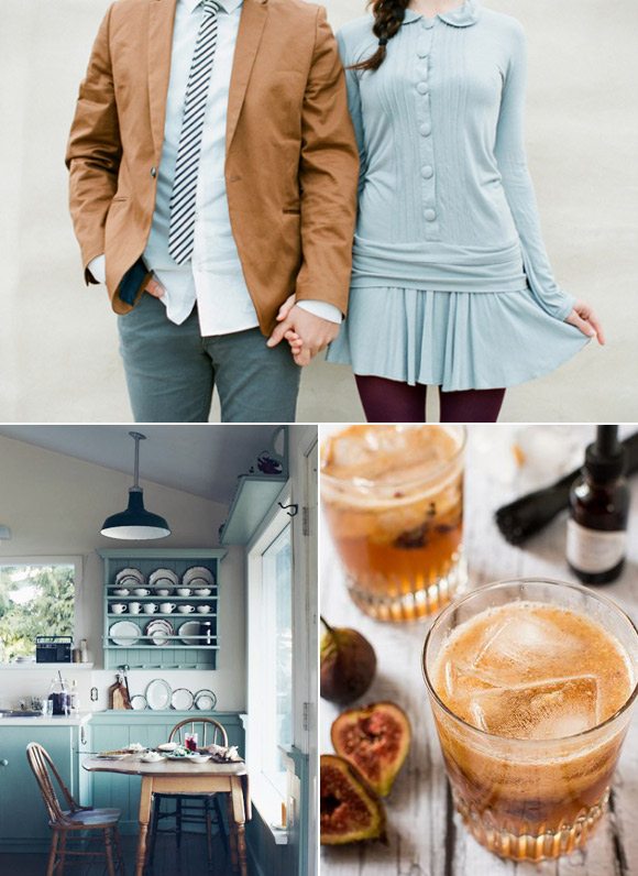 Bourbon and Winter Surf Color Palette
