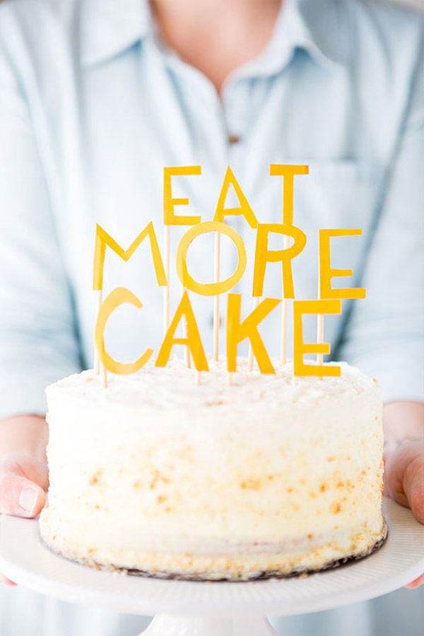 DIY Eat More Cake Topper