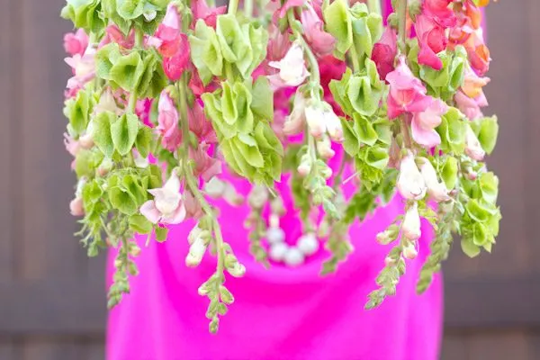 DIY Hanging Flower Chandelier