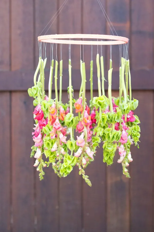 Tutorial: Make a hanging flower chandelier for your next party