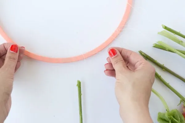 DIY Hanging Flower Chandelier