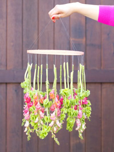 DIY Hanging Flower Chandelier thumbnail