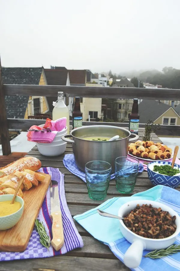 A Casual Rooftop Dinner Party