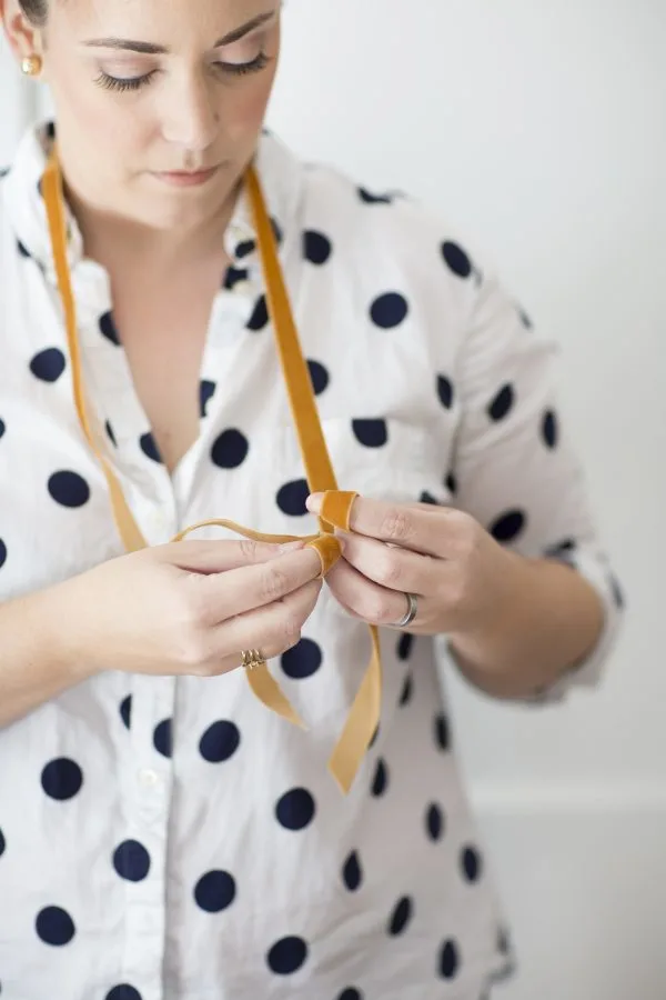 DIY Ribbon Flower Necklace