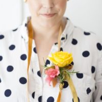 DIY Ribbon Flower Necklace