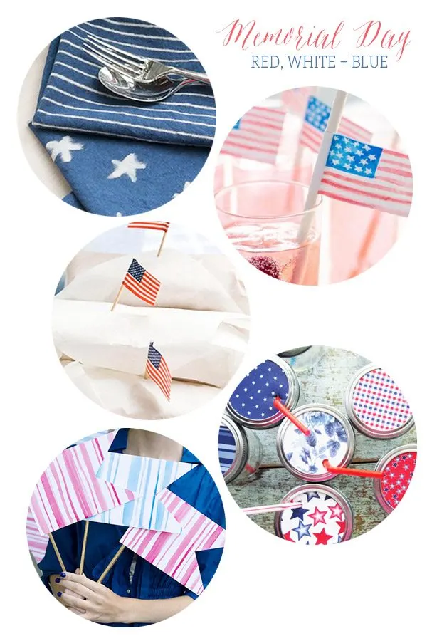 20 Red, White and Blue DIY Ideas for Memorial Day Parties