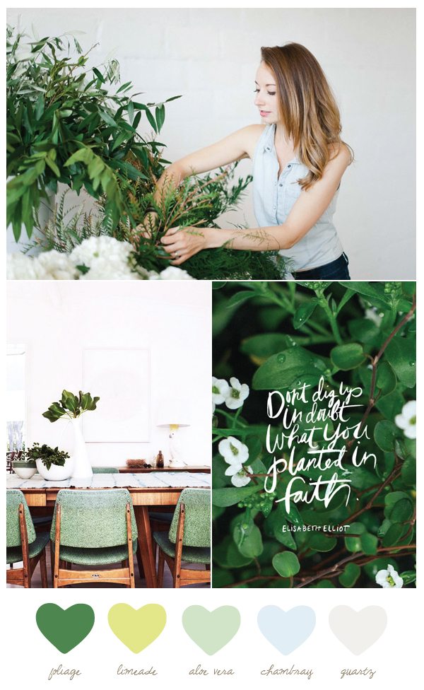 Color Palette: Foliage and Chambray