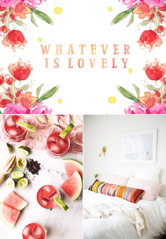 Color Palette: Hibiscus and Honeydew