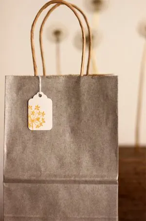 Gray and Yellow Favor Bags