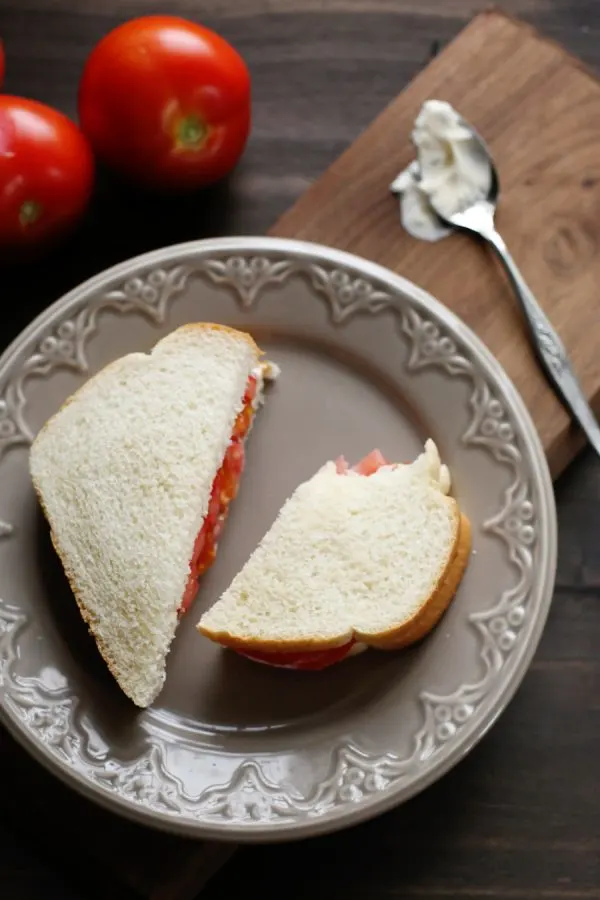 Tomato Sandwich with Basil Mayo