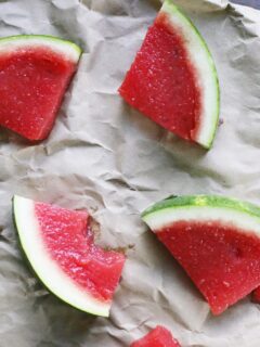 Watermelon Slice Jello Shots | Recipe at The Sweetest Occasion