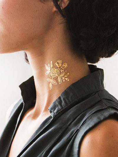 Loving Metallic Gold Temporary Tattoos thumbnail