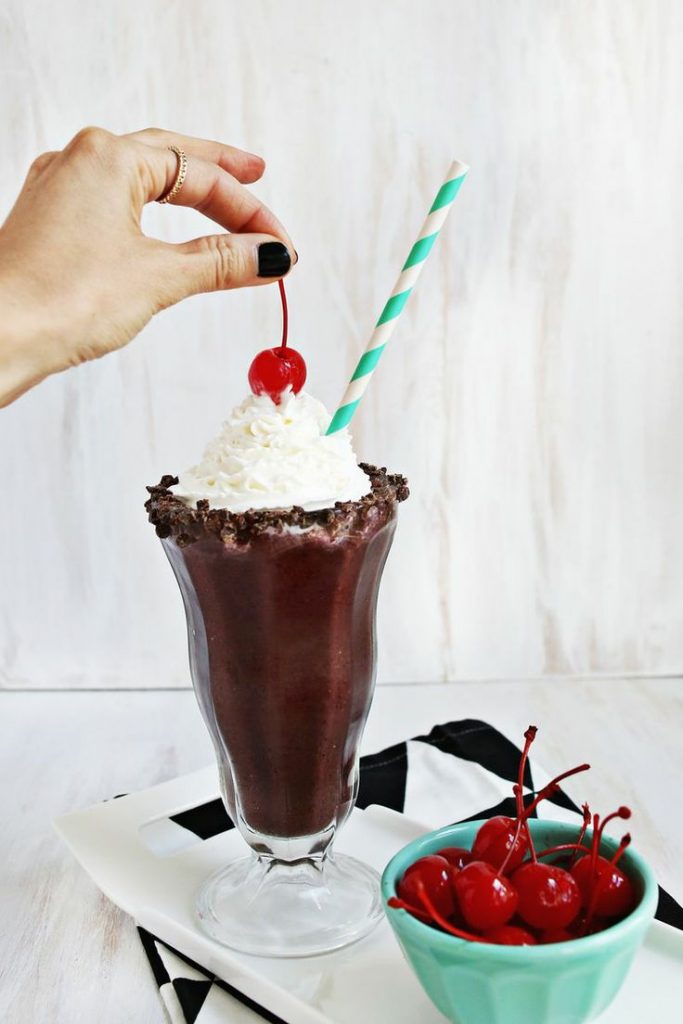 Chocolate Covered Cherry Milkshake