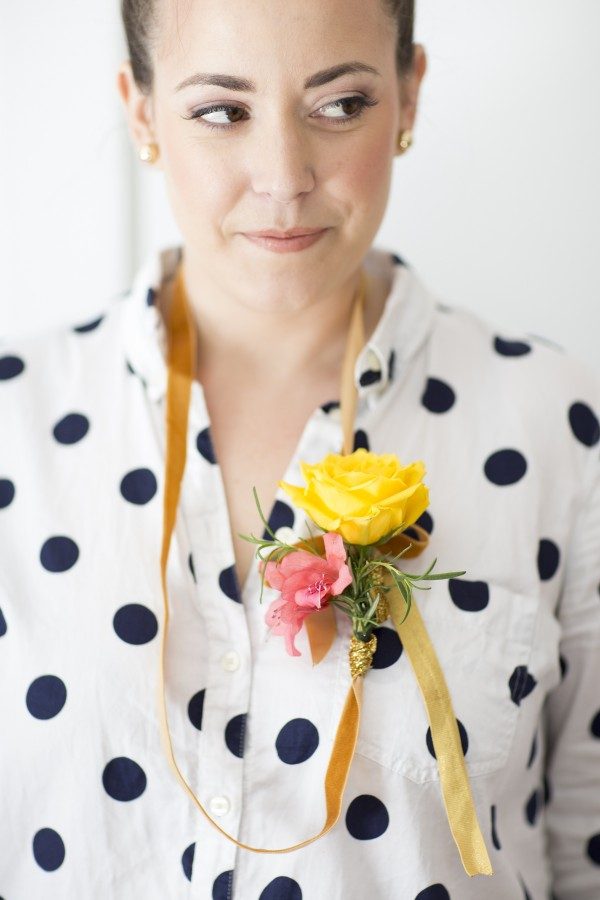 DIY Floral Ribbon Necklace