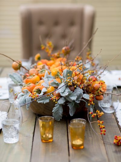 A Pretty Persimmon Fall Centerpiece thumbnail