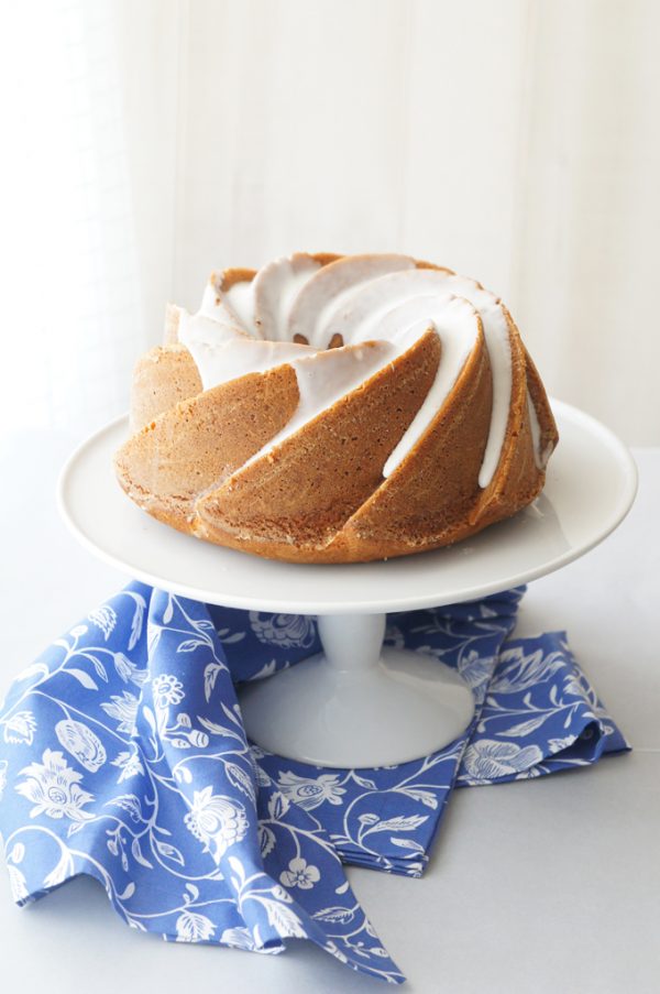 Toffee Bundt Cake with Mandarin Oranges